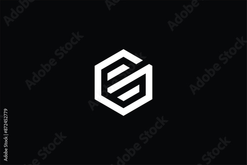 letter G hexagon and lines presenting graph chart logo, letter G C hexagon finance or business growth graph chart vector