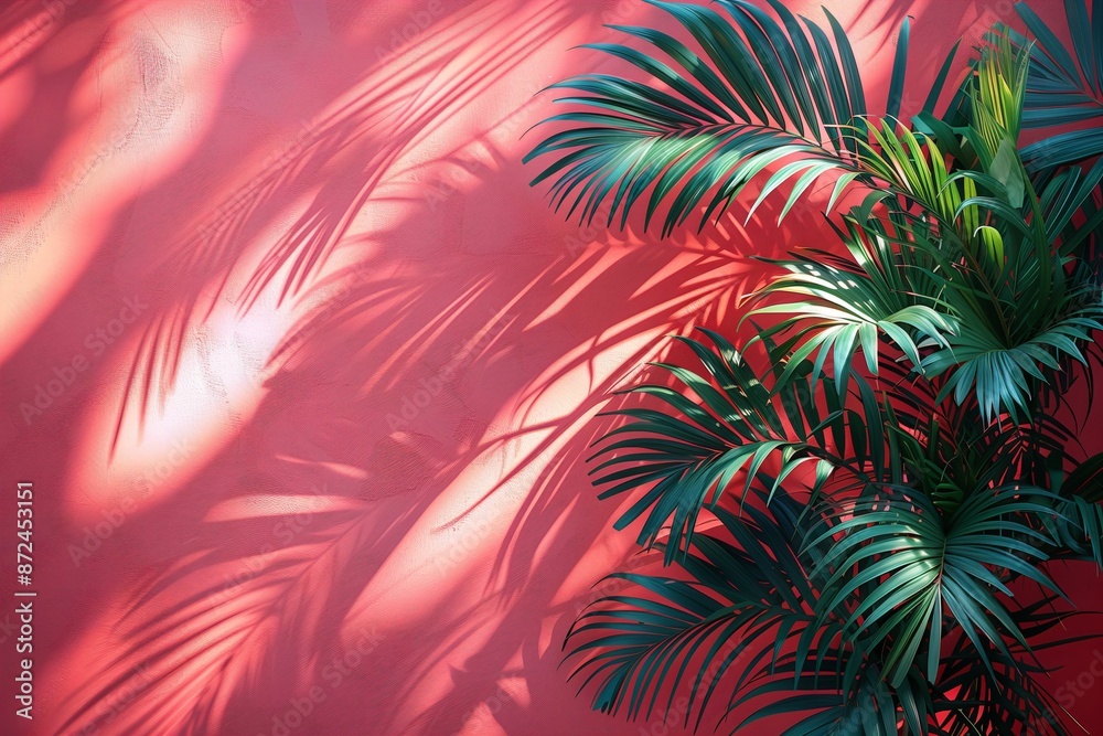 Palm Leaves Casting Shadows Palm Leaves Casting Shadows