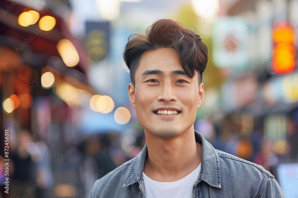 Confident Smiling Asian Man - Friendly Expression, Positive Vibes, Cultural Identity Confident Smiling Asian Man - Friendly Expression, Positive Vibes, Cultural Identity