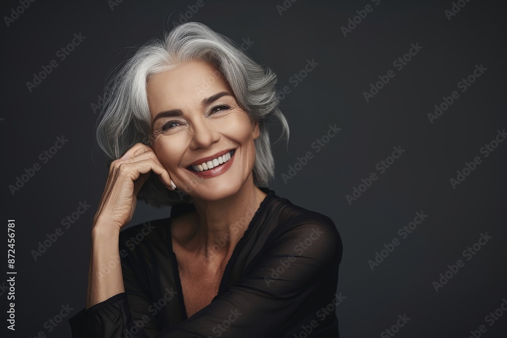 Gorgeous Mid-Age Woman Smiling - Healthy Skin, Beauty, and Senior Lifestyle Gorgeous Mid-Age Woman Smiling - Healthy Skin, Beauty, and Senior Lifestyle