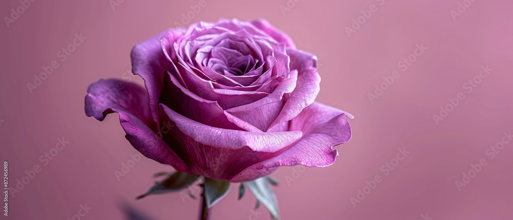 Purple Rose with Pink Background Purple Rose with Pink Background