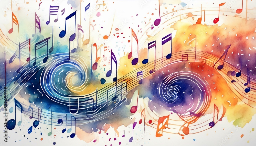 Obraz premium abstract background with notes