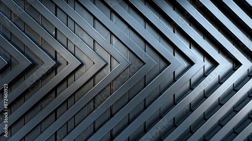 series of metal slats arranged to form a repetitive geometric pattern, offering a modern take on traditional fencing
