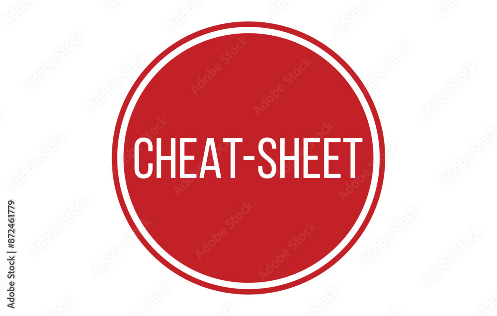 Red Cheat sheet Rubber Stamp Seal Vector illustration isolated on white background Red Cheat sheet Rubber Stamp Seal Vector illustration isolated on white background