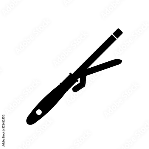 Hair curler icon vector flat black trendy style illustration for web and app on white background..eps