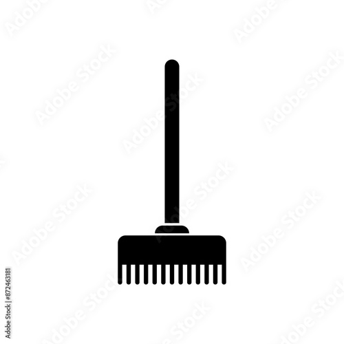 Rake icon. simple flat black trendy style illustration for web and app on white background..eps
