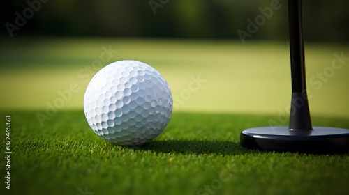 Golf Ball near hole