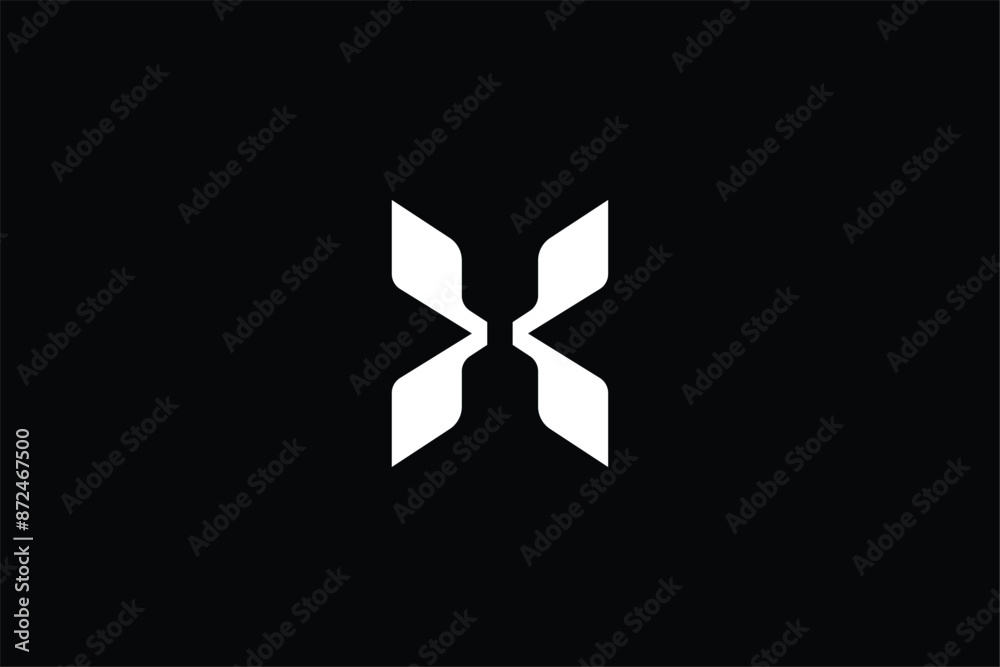 initial letter X hourglass negative space abstract vector, letter XH butterfly flying or flower modern iconic business logo initial letter X hourglass negative space abstract vector, letter XH butterfly flying or flower modern iconic business logo