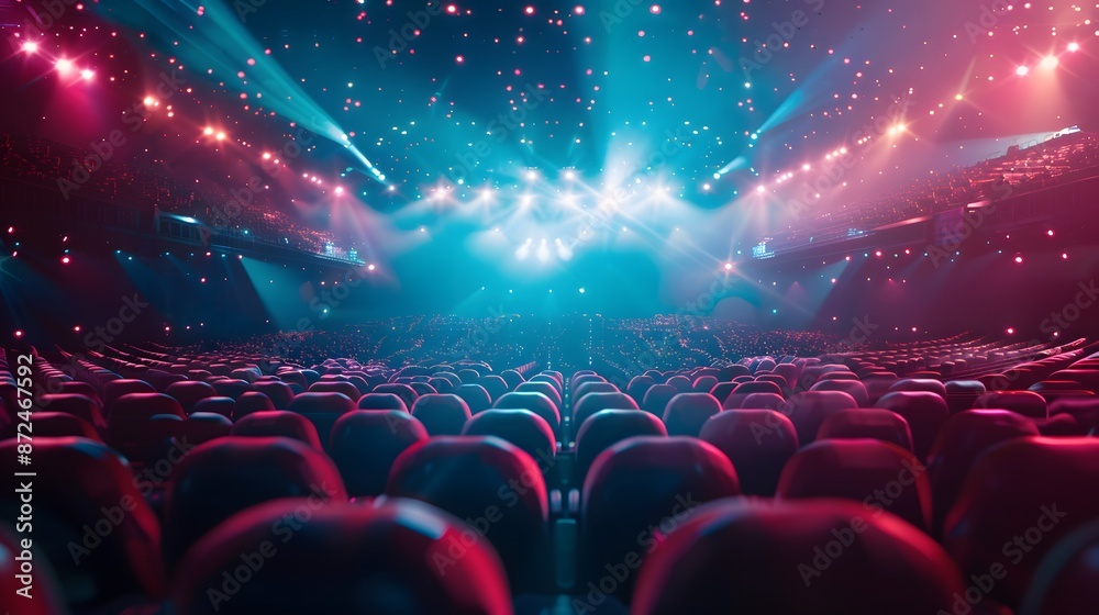 Explore the future of entertainment technology., clean background ...