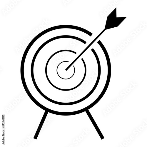 Arrow or shooting target board flat icon. EPS 10.