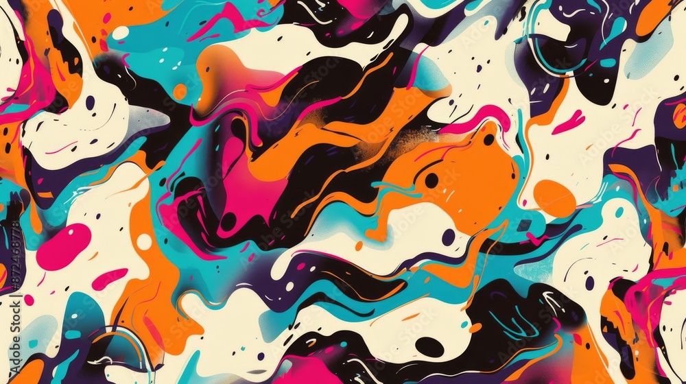 Abstract Swirling Paint Design Abstract Swirling Paint Design