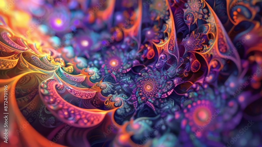 Abstract Swirls of Color and Light Abstract Swirls of Color and Light