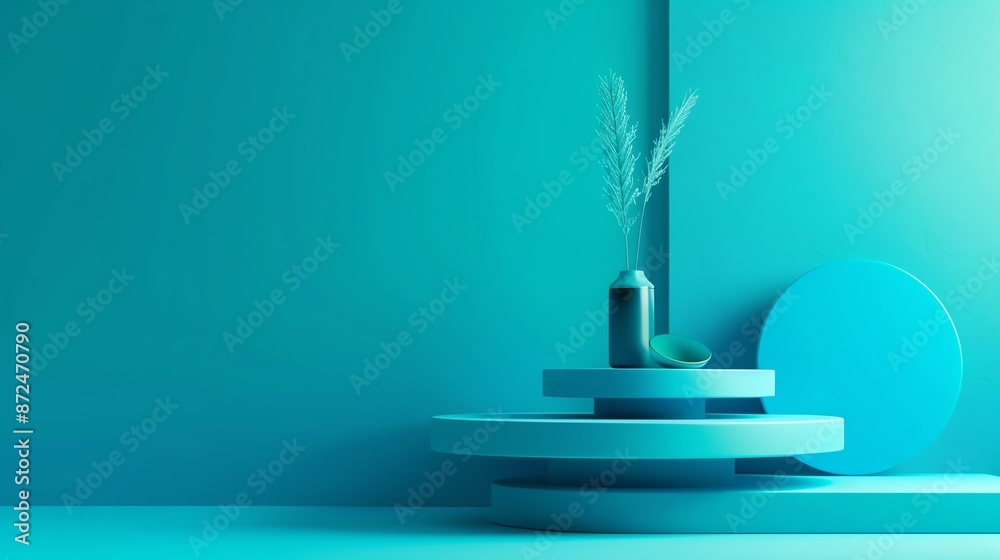 Tiffany blue minimalist background with space above for text flat design side view elegant theme animation Triadic Color Scheme Tiffany blue minimalist background with space above for text flat design side view elegant theme animation Triadic Color Scheme