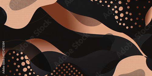 Abstract Swirls with Brown and Black Color Scheme