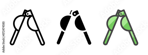 Multipurpose lemon squeezer vector icon in outline, glyph, filled outline style. Three icon style variants in one pack.