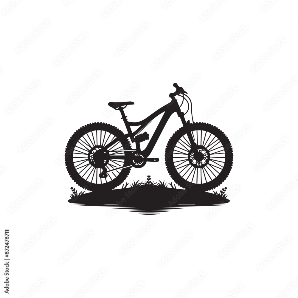 Fototapeta premium silhouette of a bicycle