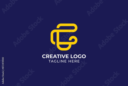 initial letter CC CJ combined abstract lineart business vector, letter CC CJ finance business financial logo