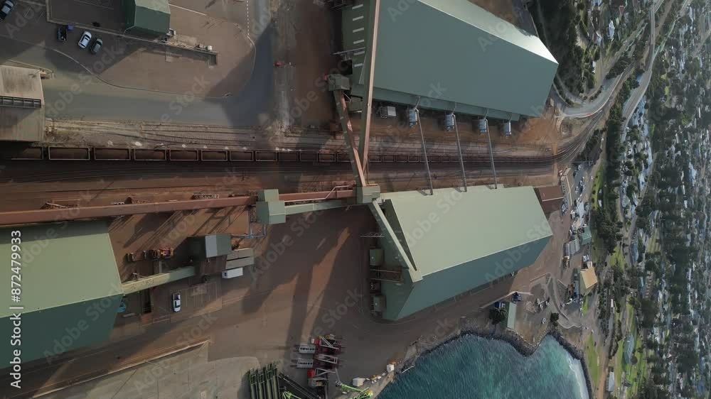 Mining Industry Cargo Train on Port in Australia Mining Industry Cargo Train on Port in Australia
