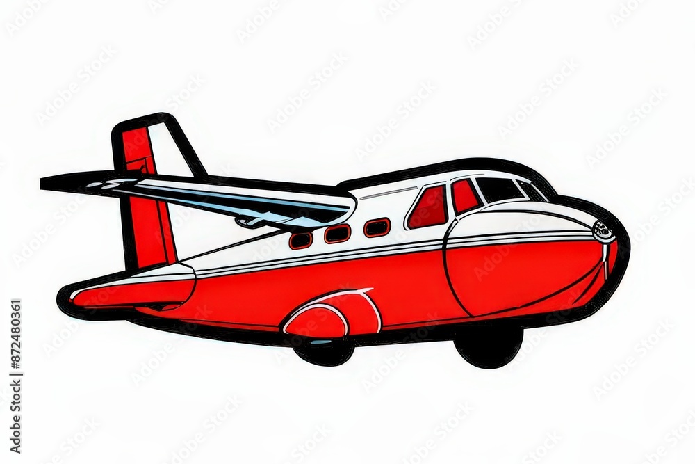 Fototapeta premium an ai generated image, Detailed Vintage Military Aircraft Model on Pristine White Background
