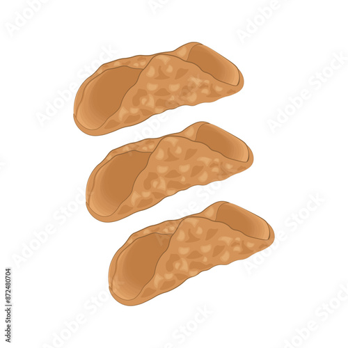 Vector illustration logo Clip art Cannolo Cannoli shell 