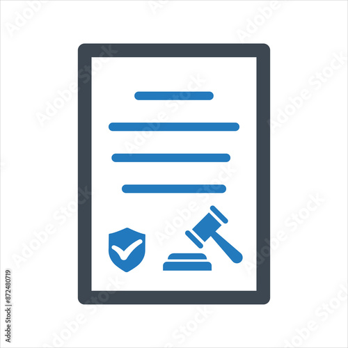 Code of conduct icon. Read rules conduct icon, code policies icon. Vector and glyph