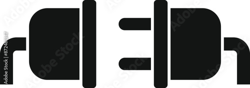 Simple, bold graphic showing an electric plug being disconnected from a socket, representing a loss of power