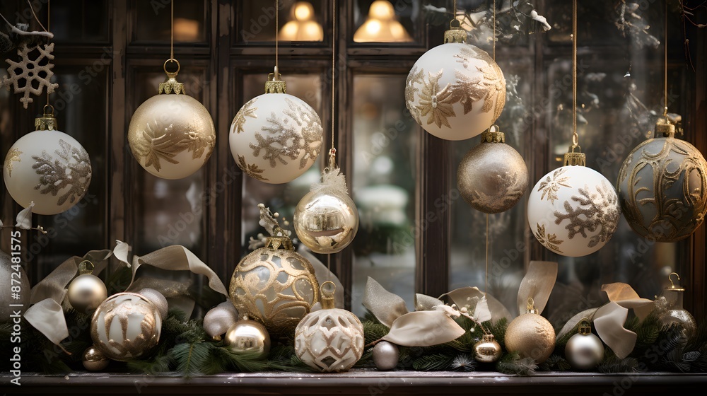 golden Christmas decoration background golden Christmas decoration background