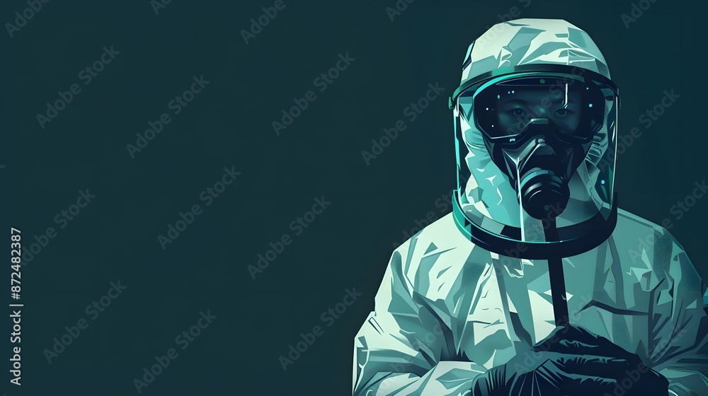 Asian doctor in protective hazmat PPE suit wearing medical latex gloves. Asian doctor in protective hazmat PPE suit wearing medical latex gloves.