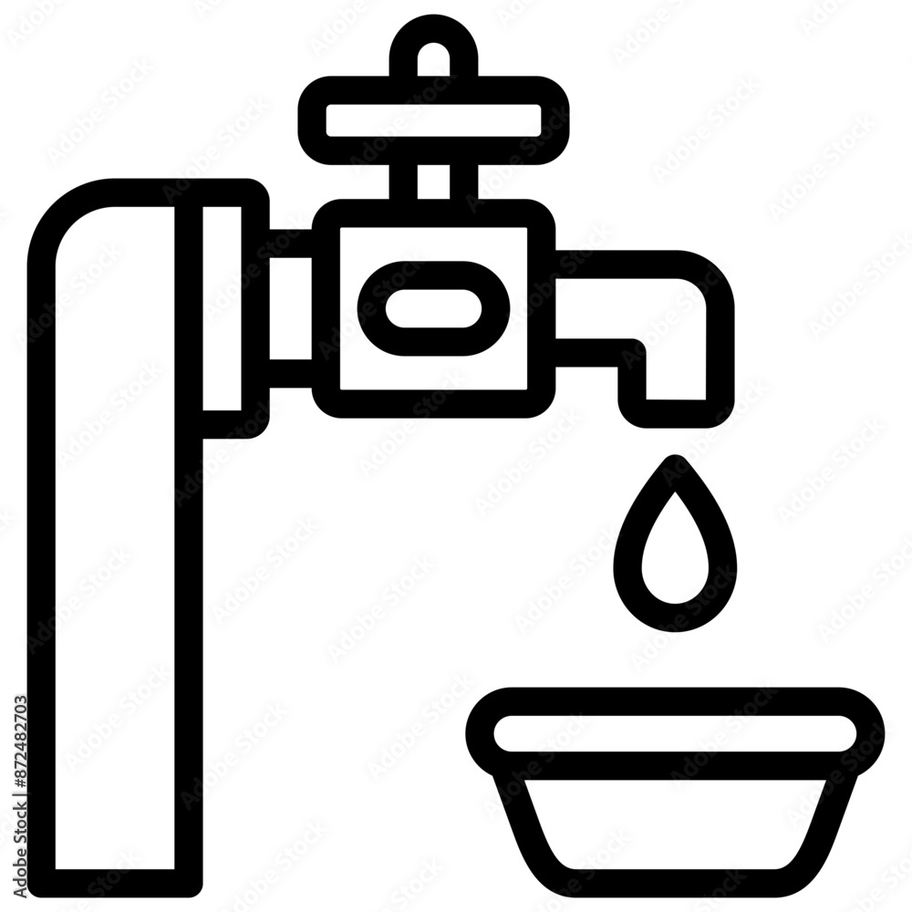 lack of water icon illustration design with outline lack of water icon illustration design with outline