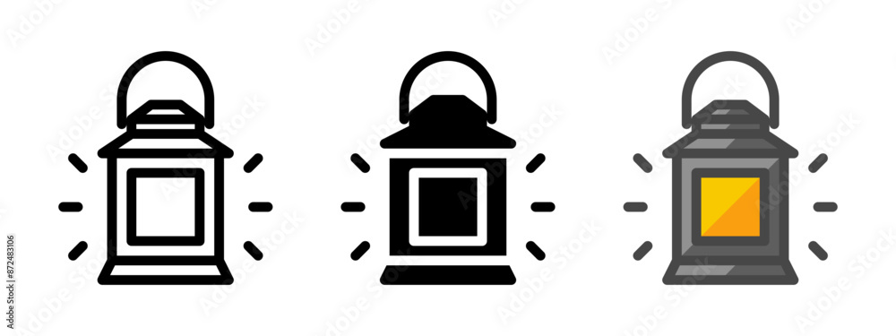Multipurpose lantern vector icon in outline, glyph, filled outline style. Three icon style variants in one pack. Multipurpose lantern vector icon in outline, glyph, filled outline style. Three icon style variants in one pack.