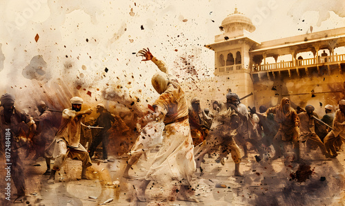 Jallianwala Bagh Massacre copy space background photo