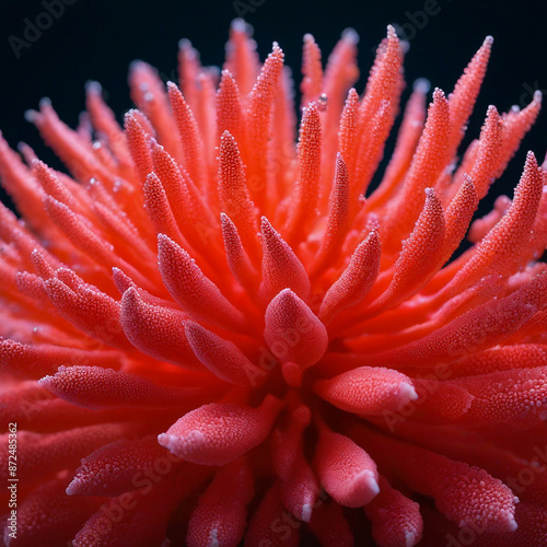 Coral Flower Macro Ultrarealist High Quality Colorful Bacteria Virus photo