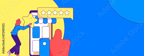 Virtual characters social communication concept business flat vector hand drawn illustration
