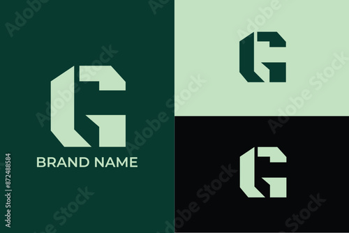 initial letter G abstract negative space business vector, letter G modern flat business logo