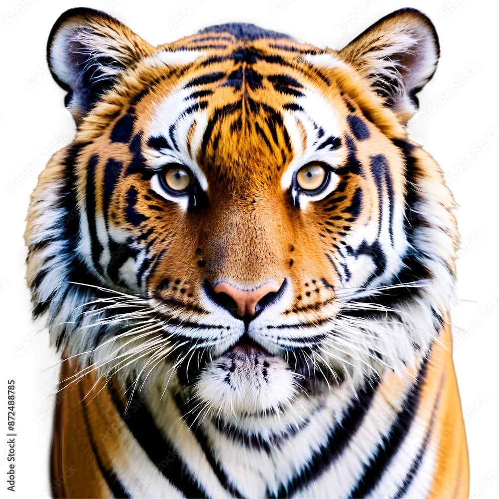 Fototapeta premium Tiger isolated on transparent PNG background