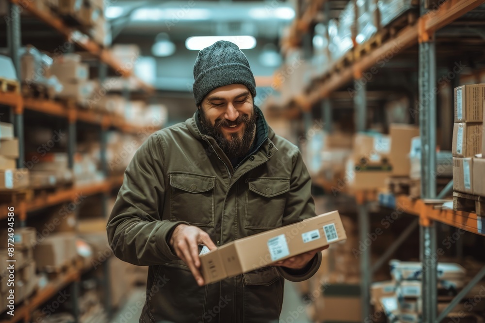 A seamless return process with a prepaid shipping label, emphasizing the importance of easy returns and customer satisfaction in e-commerce A seamless return process with a prepaid shipping label, emphasizing the importance of easy returns and customer satisfaction in e-commerce
