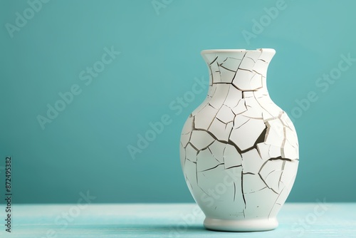 Image of a broken vase being seamlessly repaired, fixes, restoration process