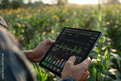 Tablet interface for smart agricultural risk management photo