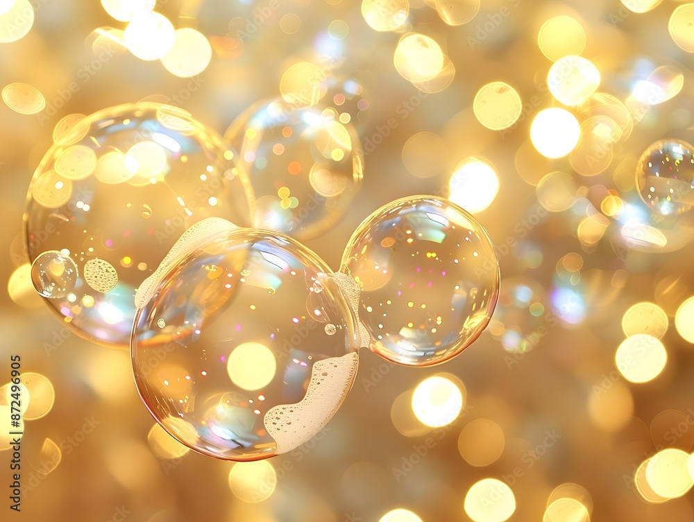 Mesmerizing soap bubble abstract with shimmering light and clear space Mesmerizing soap bubble abstract with shimmering light and clear space