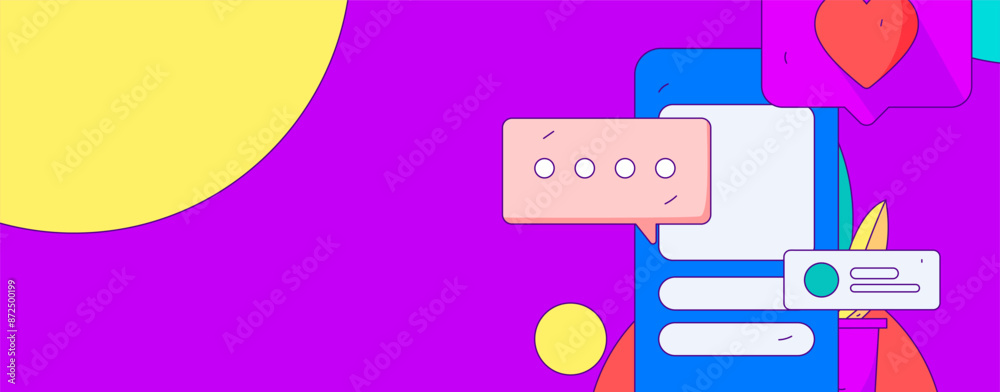 Virtual characters social communication concept business flat vector hand drawn illustration
Virtual characters social communication concept business flat vector hand drawn illustration