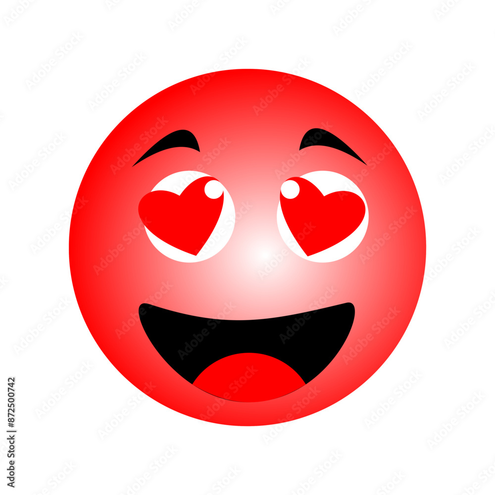 Fototapeta premium red smiley face