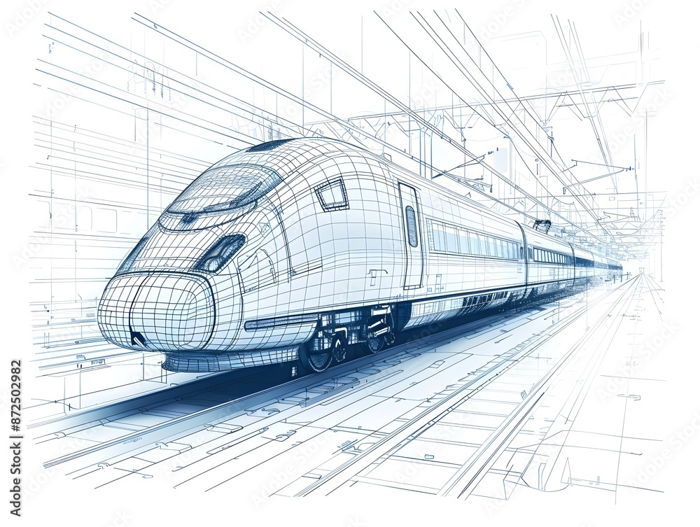 Cutting Edge High Speed Train Manufacturer s Technical Blueprint Cutting Edge High Speed Train Manufacturer s Technical Blueprint