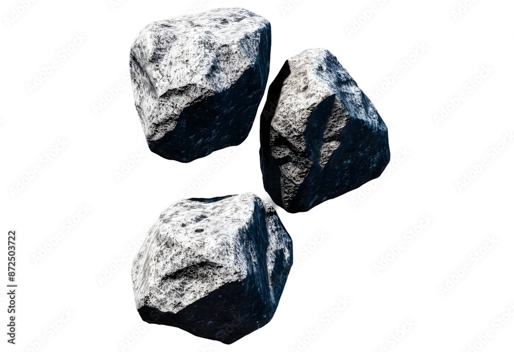 Asteroids swarm of boulders or stone meteorite isolated on transparent PNG background, flying rock in the space. Asteroids swarm of boulders or stone meteorite isolated on transparent PNG background, flying rock in the space.