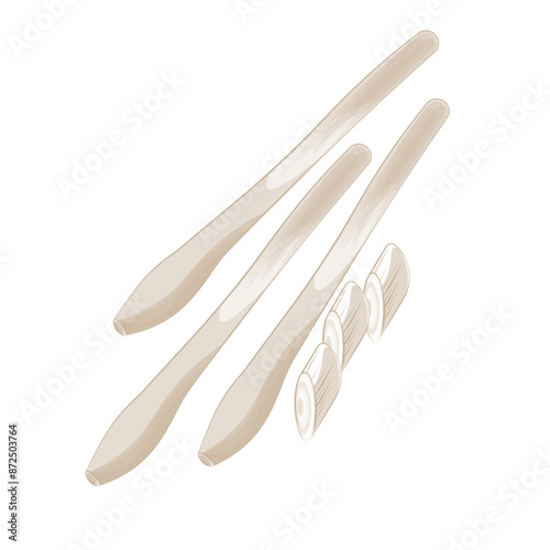 Vector illustration logo simple line art Fresh lemongrass