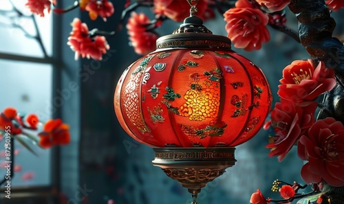 chinese lantern in the temple