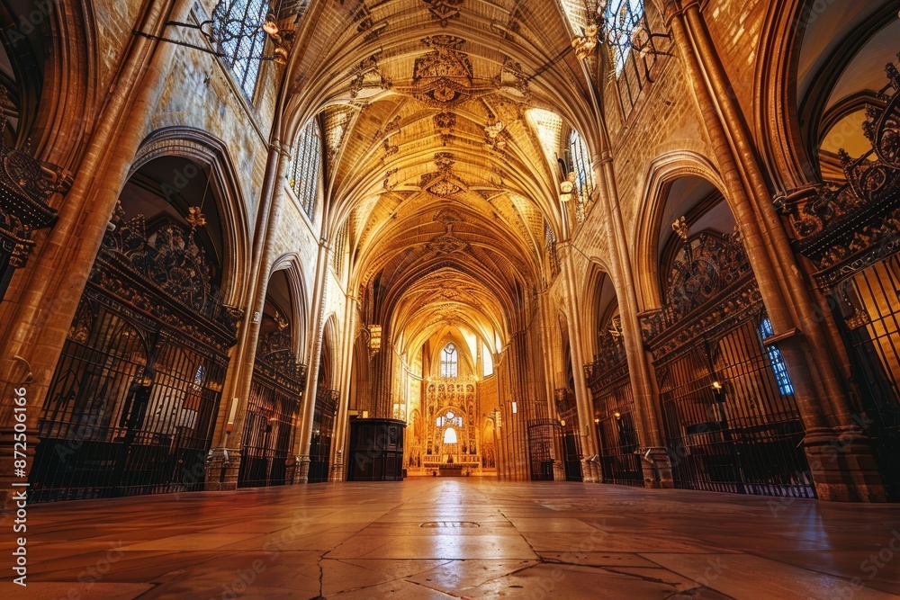A Glimpse of Architectural Grandeur: The Interior of a Historic Cathedral A Glimpse of Architectural Grandeur: The Interior of a Historic Cathedral
