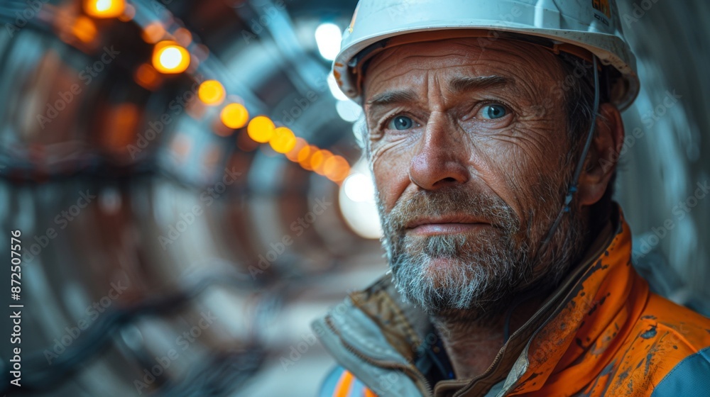 Experienced Construction Worker in Tunnel - Generative AI Experienced Construction Worker in Tunnel - Generative AI