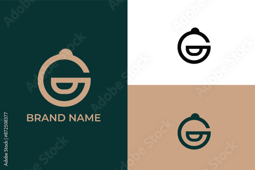 initial letter G tea cup modern abstract vector, letter G cafe tea logo, food and restaurant abstract business logo