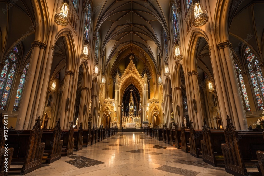 Interior View of a Grand Cathedral Interior View of a Grand Cathedral