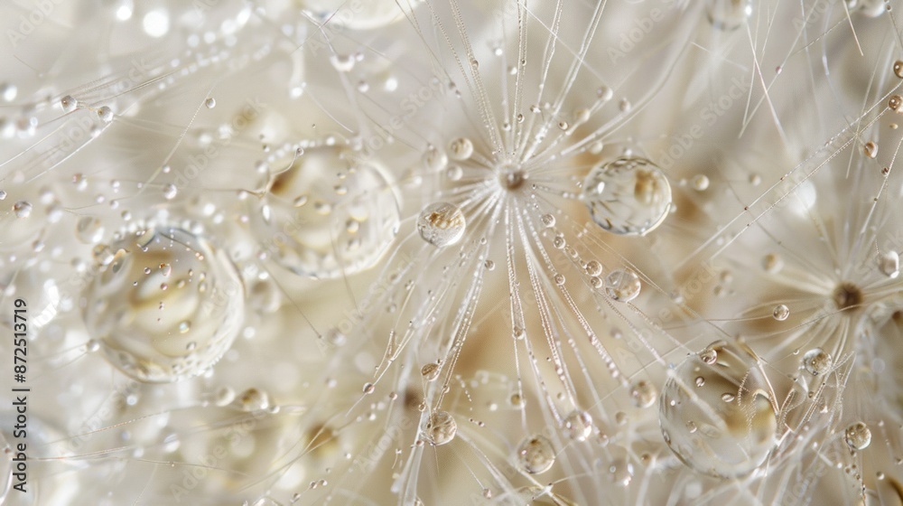 Dandelion Dewdrops Macro Photography Dandelion Dewdrops Macro Photography